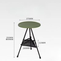 Nouvelle table pliante ronde réglable Igt, pieds en alliage d'aluminium Table pliante pour trépied portable de camping