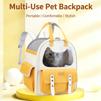Sac de transport pour animaux de compagnie, respirant, à double bandoulière, homologué par les compagnies aériennes, avec fermeture éclair, en tissu Oxford, pour chat, vente en gros