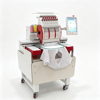 Machine à broder durable à 1 tête et 12 aiguilles pour la couture du cuir et des tissus lourds