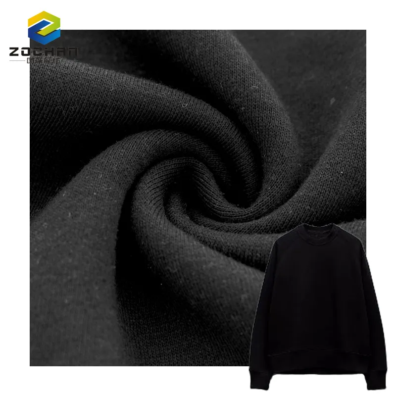 Wholesale brushed fabric Textile CVC 60%cotton 40%polyester brushed terry knitted soft comfortable fabric for fleece Sportswear