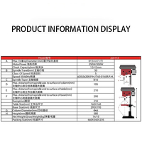 Perceuse de table CNC CR ZJ4113HA avec moteur, diamètre de perçage max. 13 mm, vitesse du brocheur 620-2620 tr/min pour le métal, Chine