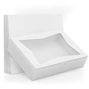 Caixa de Papelão Branco à Prova de Umidade com Janela, 189x138x4 Polegadas, para Embalagem de Bolos e Alimentos, Venda Quente Transfronteiriça - Product Image 5