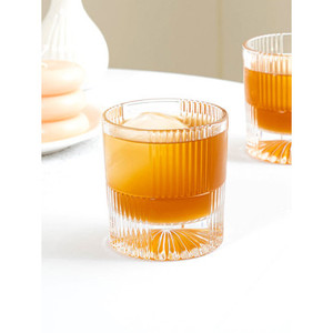 Classico 300ml griglia di vetro whisky con Base pesante fatto a mano vecchio stile di cristallo Logo personalizzabile per la casa Hotel bar - Product Image 1