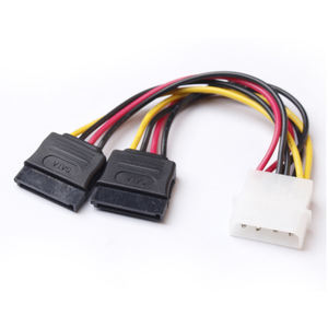 Serial ATA SATA 4 Pin IDE Molex a <span class=keywords><strong>2</strong></span> di 15 Pin HDD IDE Adattatore IDE ATA Y splitter Convertitore Molex HDD sata cavo ide - Product Image 1