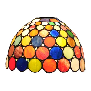 Stained Glass Single Lampshade Colored Chandelier Lampshade Pendant Lamp Wall Lamp Replacement Lampshade Red Blue Yellow Orange