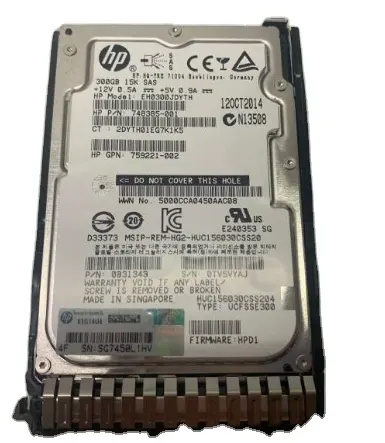 שרת כוננים קשיחים 785067-B21 785410-001 10K 12G 300GB SAS 2.5''