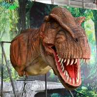 Modèle de tête de dinosaure T-Rex animatronique de grande taille Gecai Animatronic Dinosaur Factory pour projet d'aire de spectacle