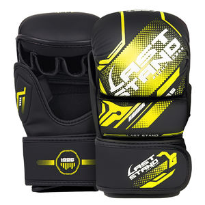 قفازات ملاكمة MMA من الجلد الصناعي الاحترافي نصف الإصبع من Sanda مقاومة للماء قابلة للتمدد للإغلاق عالية الجودة مختلطة عسكرية - Product Image 3