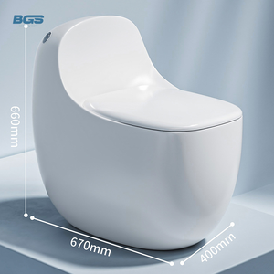 Inodoro Inteligente BGS de Gran Venta, con Asiento Grande en Forma de U, Montado en el Suelo, Sanitario Inteligente de Cerámica Automático y Económico para Baño - Product Image 1