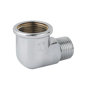 Gomito Ridotto FM in Ottone Cromato da 1 Pollice x 1/2 Pollice per Raccordo Tubi Idraulici - Product Image 1