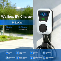 Station de recharge murale pour véhicule électrique EV, mode OEM 3, 16A, 3 phases, 11KW