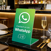 Support d'affichage NFC personnalisé sans contact pour cartes cadeaux Google, réseaux sociaux et avis, avec fonction Tap et support de code QR