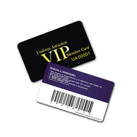 Tarjeta de fidelidad de identificación de cliente de plástico PVC de impresión personalizada de alta calidad con código de barras