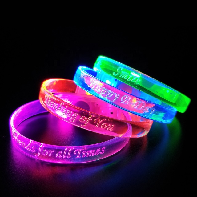 Multicolor Voice Sound Activated Custom Led Flashing Bracelet Bangle Wristband