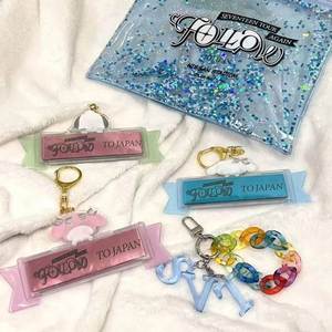 Transparent PVC Keychain Pouch with Rechargeable Feature Rectangular Idol Fan Merchandise Holder Streamers Concert <b>Keyring</b> <b>Charm</b> - Product Image 4