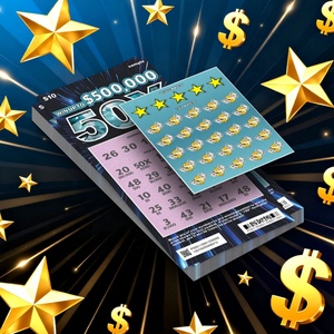 Low-Cost Wholesale Lottery <b>Tickets</b> Supplier Security Paper Digital Printing Custom Winning Data Free Design - Product Image 1