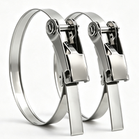 Collier de serrage métallique réutilisable en acier inoxydable à verrouillage rapide, résistant à la corrosion, pour le regroupement de câbles marins et extérieurs, et comme collier de serrage pour tuyaux