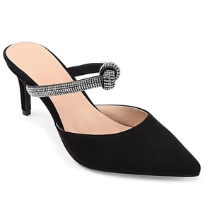New Women's Elegant Fashion Heeled Sandals Pointed <b>Toe</b> <b>Closed</b> <b>Toe</b> Slingback With Rhinestone Thin <b>Heel</b> for Party Wedding Office - Product Image 5