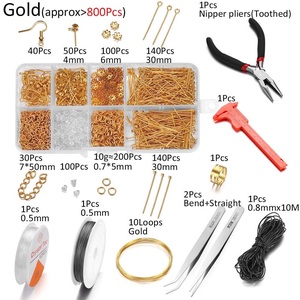 Offre Spéciale Boucle D'oreille Making Supplies <span class=keywords><strong>Kit</strong></span> Avec crochets Tête Broches Dos Postes Boucle D'oreille <span class=keywords><strong>Bijoux</strong></span> Faisant Des Résultats Outils set pour adultes - Product Image 3