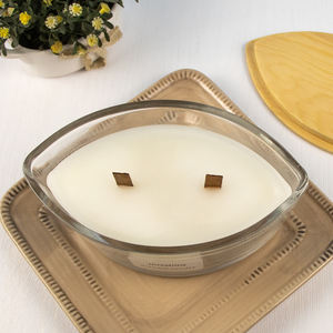 Pot en verre <span class=keywords><strong>de</strong></span> cire <span class=keywords><strong>de</strong></span> soja naturelle Bougie parfumée <span class=keywords><strong>de</strong></span> <span class=keywords><strong>cheminée</strong></span> large poreuse unique Pack cadeau <span class=keywords><strong>de</strong></span> 2 mèches en bois Bougies parfumées extrêmement grandes - Product Image 6