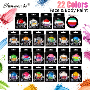 Ensemble de peinture pour le visage et le corps Panwenbo, peinture corporelle pour adultes et enfants, peinture pour le visage à base d'eau lavable pour Halloween, fête costumée, cosplay - Product Image 1