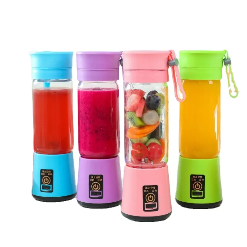 In stock Portable Blender Household Fruit Mixer Six Blades in 3D 380ml USB Juicer Cup