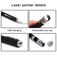 Potente Puntatore Laser Verde a Linea Incrociata con Ricarica USB, Distanza di Controllo 1000m