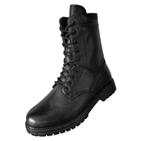 Bottes tactiques antidérapantes en cuir véritable, embout renforcé, résistantes à l'usure, avec soutien de la voûte plantaire, à lacets, pointures 38-48