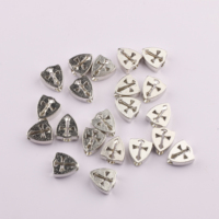 Perles en alliage en forme de coquille 12*14 mm, trou de 5 mm pour la fabrication de chapelets en paracorde