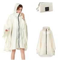 Poncho de pluie élégant multi-styles à capuche et fermeture éclair surdimensionné |   Léger, imperméable, avec poche et sac de rangement |   Personnalisé pour l'extérieur