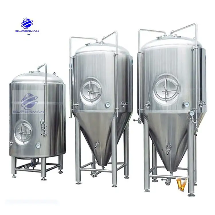 Tangki Fermentasi Bir Anggur Fermenter Stainless Kerucut Industri 2000l Peralatan Fermentasi Bir