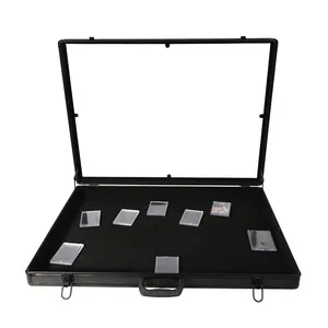 New Design Sports Card Display Box Black Sports Card Display For Collection Plastic Card Display Case With Acrylic