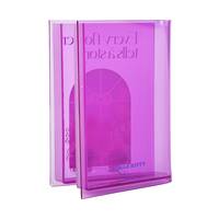 Ventes directes des fabricants de vase en acrylique transparent pour livres, vase à fleurs en forme de livre pour la décoration intérieure