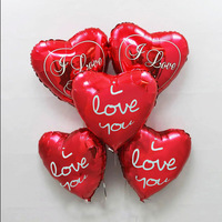 Ballons en forme de cœur de 18 pouces pour mariage, pour la saint-valentin, je vous aime, en feuille d'aluminium, à hélium, décoration de mariage
