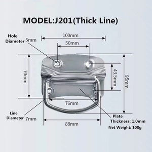 Chất lượng tốt j201thick dòng hộp công cụ Nickel tủ bếp xử lý đối với trường hợp bằng gỗ - Product Image 5
