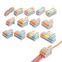 Mini-borne universelle compacte à 2/3 broches, connecteur rapide pour fils, avec plusieurs trous de fixation, contact en cuivre, PC