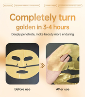 Mascarilla de Colágeno Coreana de Marca Privada OEM, Mascarilla Nocturna de Oro de 24K Antienvejecimiento, Reafirmante, Lifting, Cuidado de la Piel con Efecto Cristal