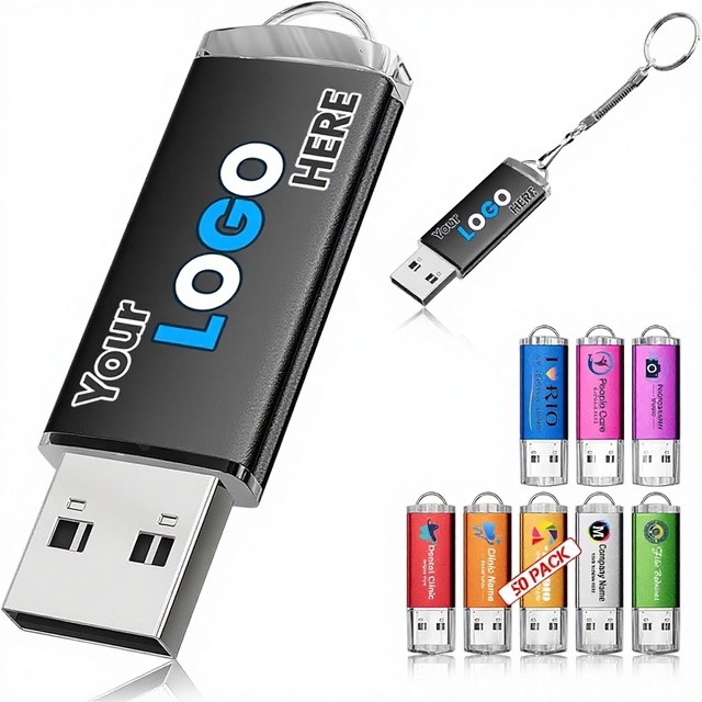 Custom Personalized USB 2.0 Flash Drive Bulk LED Indicator Engraved Printed Pendrive
