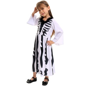 Disfraz de Halloween de Princesa Esqueleto para Niñas - Vestido Gótico con Estampado de Esqueleto para Actuaciones, Atuendo de Fiesta Inspirado en <span class=keywords><strong>la</strong></span> <span class=keywords><strong>Novia</strong></span> <span class=keywords><strong>Cadáver</strong></span> - Product Image 3