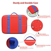 Étui rigide en EVA rouge imperméable et durable avec fermeture éclair au design simple, grande capacité pour Nintendo Switch 2