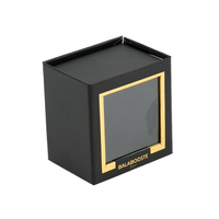 Boîte en carton noir en forme de livre pour bijoux, en papier kraft, taille personnalisée, pour l'emballage