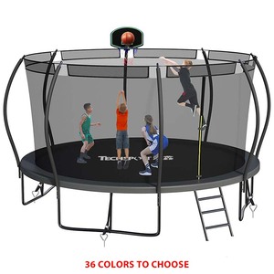 6ft-10ft 12ft 14ft Rebonding <span class=keywords><strong>Trampoline</strong></span> Enfants En Plein Air Pour Portable Basketball Hoop Attachment Avec Enclos Net Facile À Assembler - Product Image 6
