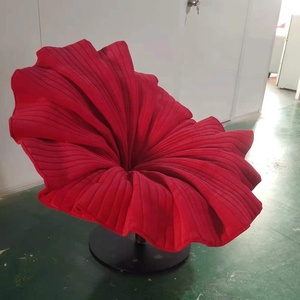 GEDO Canapé simple pivotant au design nordique moderne Base en acier inoxydable Style pétale de <span class=keywords><strong>fleur</strong></span> pour le balcon Salon - Product Image 3