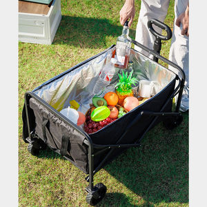 รถแวกอนพับได้สำหรับตั้งแคมป์รถเข็นตกปลากระเป๋าเก็บความเย็นกลางแจ้งชายหาดแบบพกพา - Product Image 5