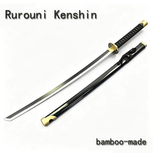 Cuchillo de Bambú de <span class=keywords><strong>Anime</strong></span> Rurouni Kenshin, Espada Invertida, Accesorio para Cosplay, Arma de Madera - Product Image 1