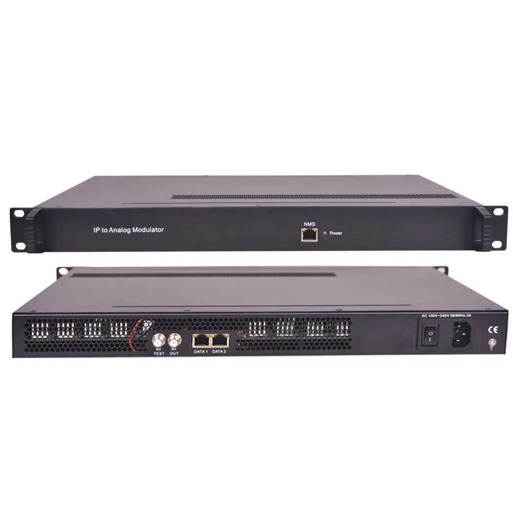 2 * GE ingressi modulatore CATV IP a modulatore analogico per PAL B/G D/K, NTSC e SECAM TV System