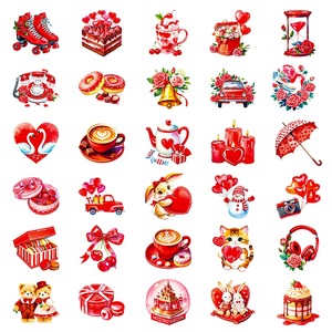 56 Pegatinas de Graffiti de Estilo Moderno con Diseño de Amor, para Decorar Cuadernos, Computadoras, Tazas, Pegatinas de PVC en Promoción - Product Image 3