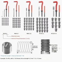 Kit de 131 pièces d'outils de réparation hélicoïdaux en acier rapide, comprenant des forets, des tarauds et des inserts de filetage autotaraudeurs, pour l'automobile et l'entretien domestique