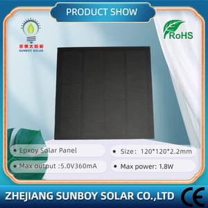 لوحة شمسية صغيرة من SUNBOY SOLAR بقوة 1.8 واط وكفاءة 20٪، وحدة لوحة شمسية DIY من البولي إيثيلين تيريفثالات لمصباح LED بجهد 5 فولت، معتمدة CE/ROHS، مقاس 120×120 ملم - Product Image 5