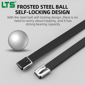 Attaches de câble en acier inoxydable 304 de 9*300 mm de largeur, revêtues de PVC anti-rayures, attaches de câble en plastique autobloquantes - Product Image 3